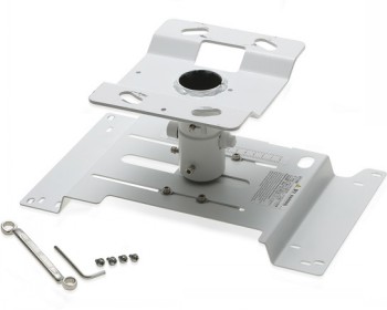 White Epson ELPMB22 ceiling mount, metallic structure with screws included.