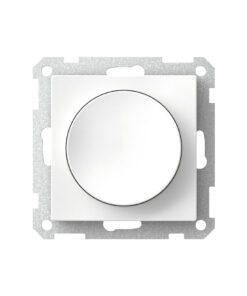White square-shaped LED dimmer with a metal frame, minimalist design.