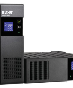 Black Eaton Ellipse PRO 1600VA/1000W UPS devices, tower model and rack model, with blue LED displays.