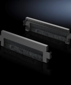 Two black brush-style base covers designed for cable management. Sleek design and durable construction.