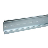 Schneider Electric Linergy AM1DL 201 metallic rail A silver-colored metallic rail module with a rectangular shape and smooth surface.