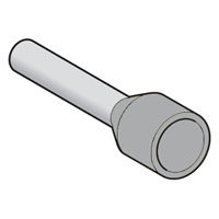 Gray 2.5 mm² connector, cylindrical shape, suitable for making electrical connections.