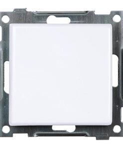 Bright white ELKO RS NORDIC 6-switch, square-shaped in a metal frame.