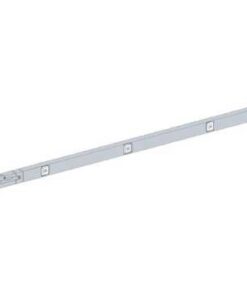 Long gray distribution rail with multiple symmetrically placed connection points.