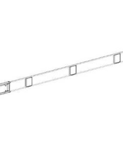 Schneider Electric distribution rail 3P 63A, 3 meters Light grey 3-meter Schneider Electric distribution rail with three socket sections.
