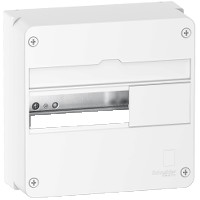 Schneider Electric Resi9 distribution board for 13 modules, white White, rectangular Schneider Electric Resi9 distribution board with space for 13 modules and one row.