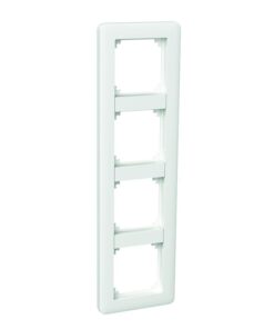 White four-part frame in a vertical position, designed for Exxact Primo modules.