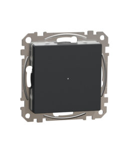Black-framed Schneider Electric relay switch with a metallic frame and simple design.