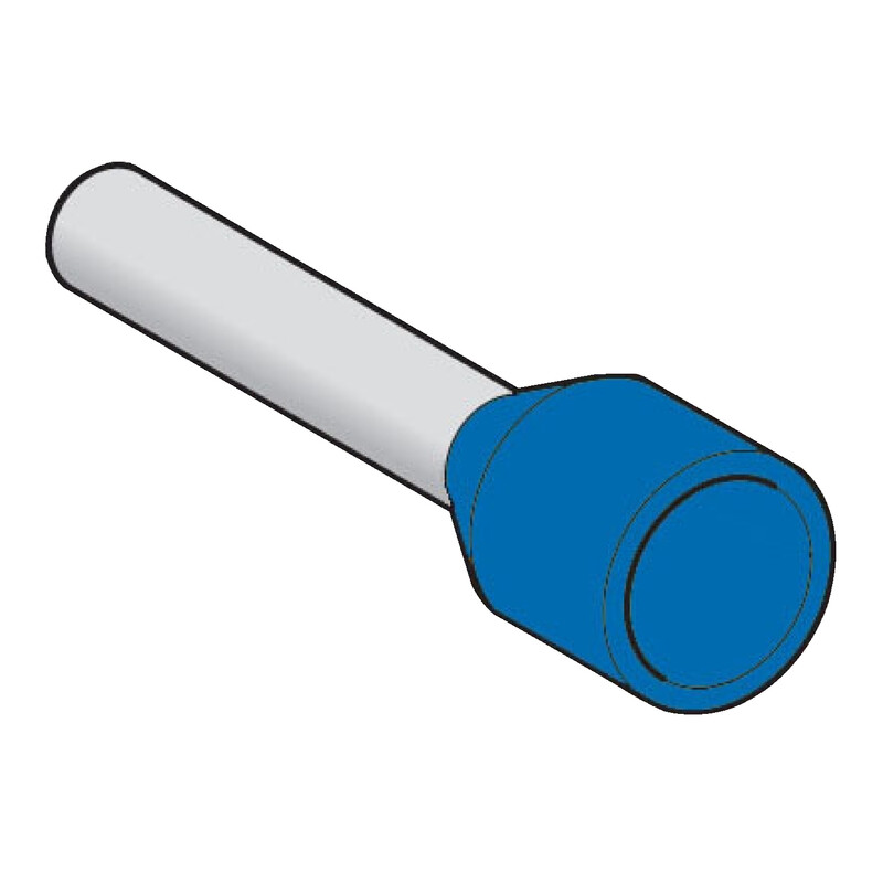 Schneider Electric Linergy 0.75 mm² ferrule, blue Blue and white 0.75 mm² ferrule, cylindrical.